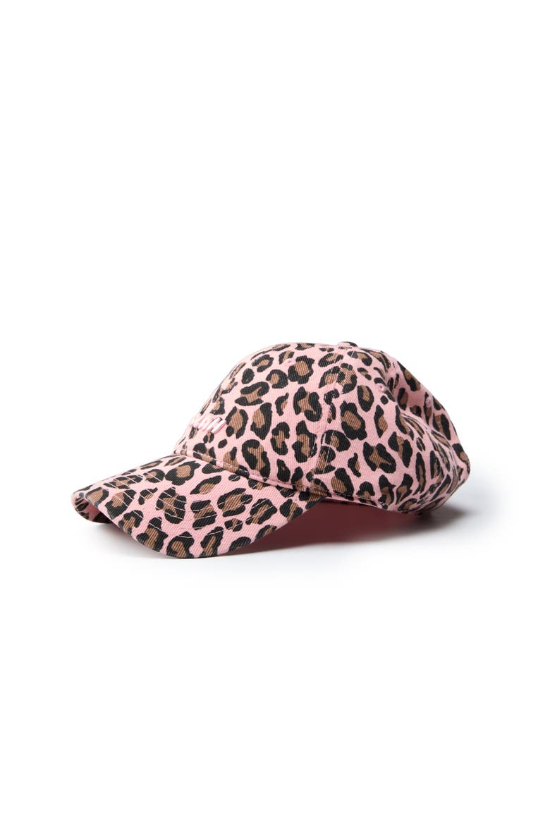 Leopard Print Baseball Cap, Alternate, color, Blush Pink