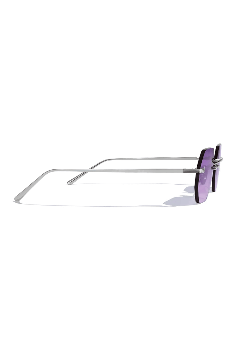 Vonne 51mm Rimless Sunglasses, Alternate, color, Purple