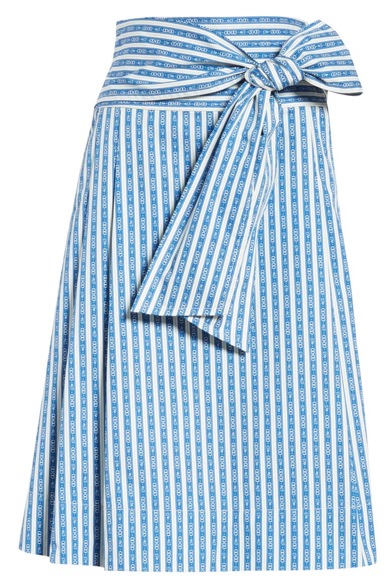 Gemini Link Stripe Wrap Skirt, Alternate, color, GEMINI LINK BLOOM STRIPE