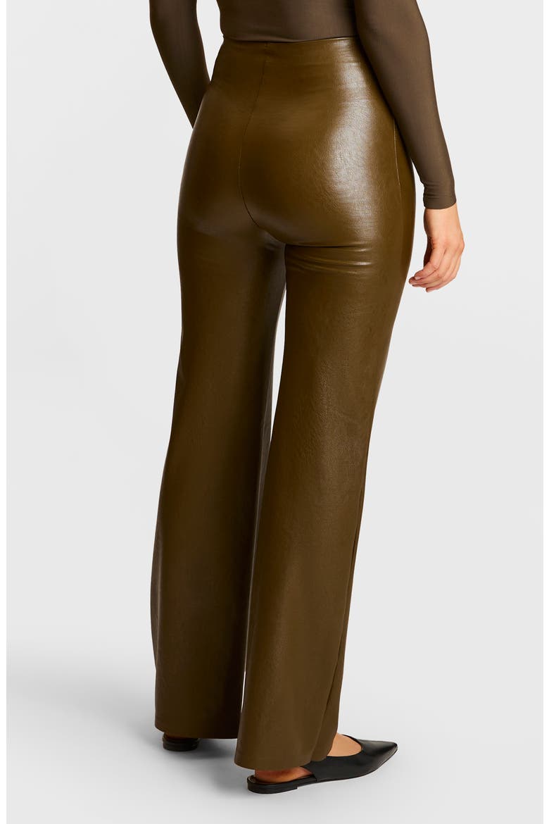 Wide Leg Faux Leather Pants, Alternate, color, CADET