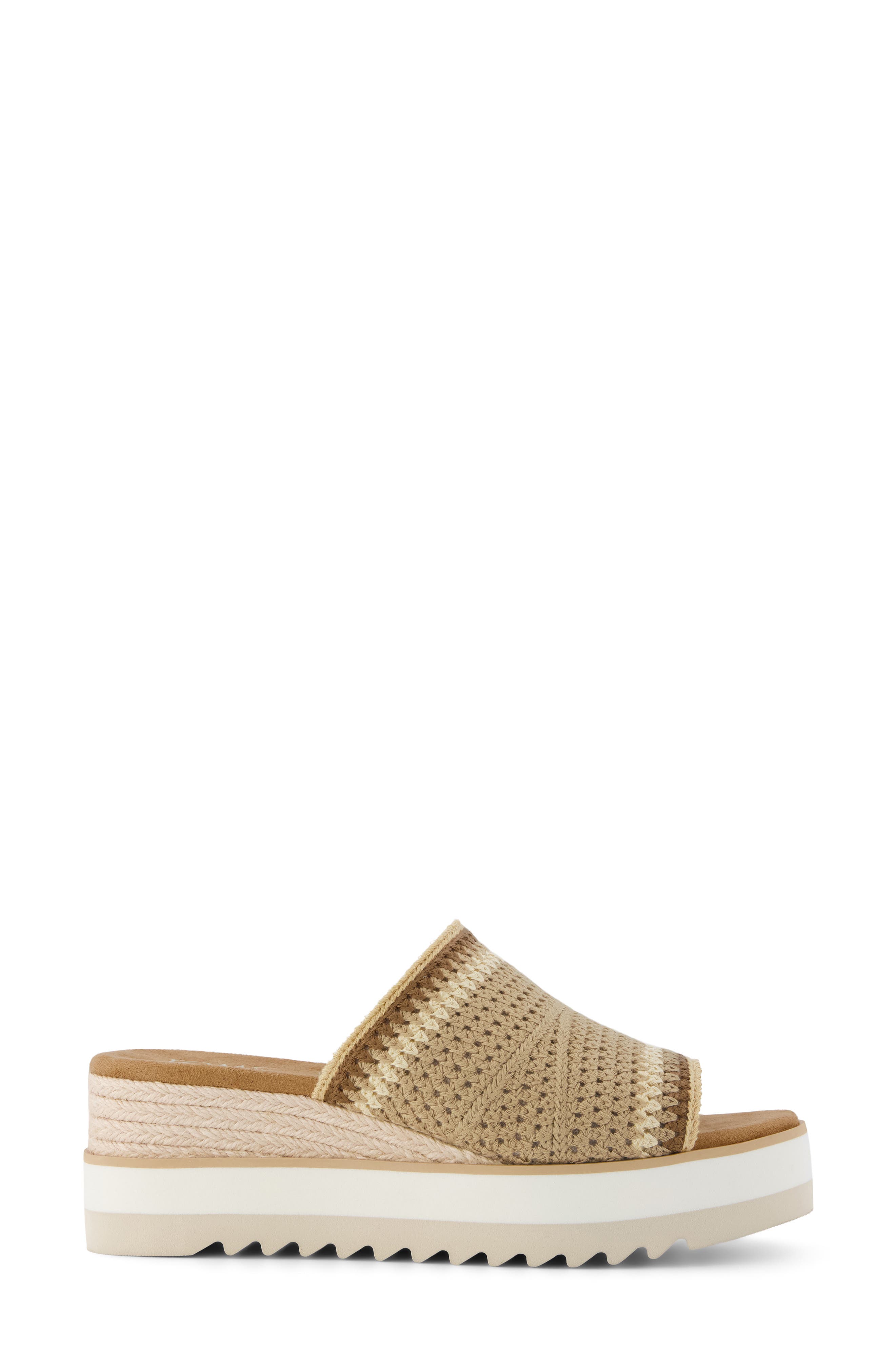 TOMS Dianam Platform Slide Sandal, Alternate, color, Dark Beige
