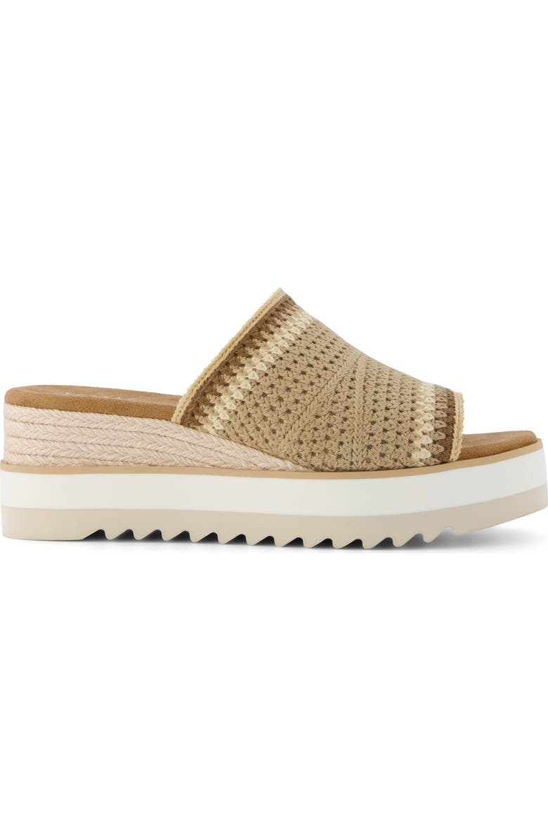 TOMS Dianam Platform Slide Sandal, Alternate, color, Dark Beige