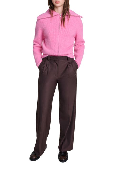 Wide-leg suit trousers