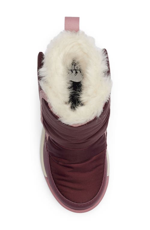 Sorel Kids' Whitney Ii Faux Fur Lined Waterproof Snow Boot In Epic Plum/dazed Mauve