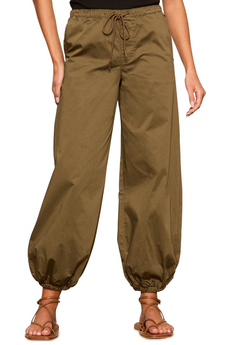 Float On Stretch Cotton Balloon Pants, Main, color, TIMBER BROWN