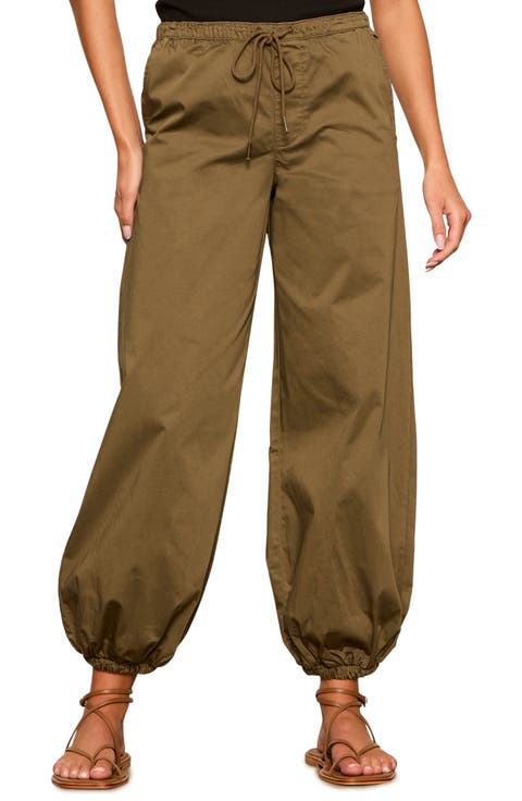 Float On Stretch Cotton Balloon Pants