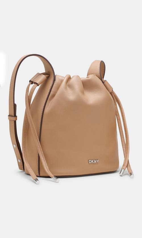 Dkny Channing Small Drawstring In Cappucino