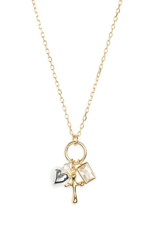 Cross Heart Charm Necklace