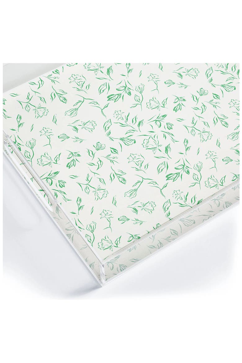 Romantic Green Acrylic Tray, Alternate, color, WHITE