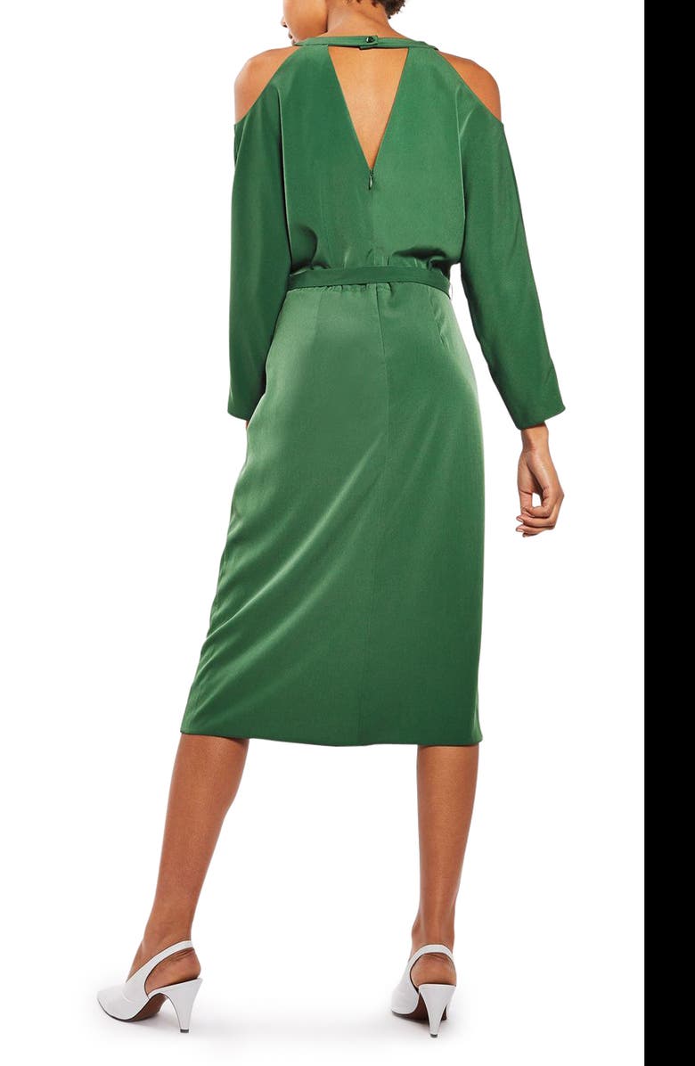 Topshop Cutout Cold Shoulder Dress, Alternate, color,