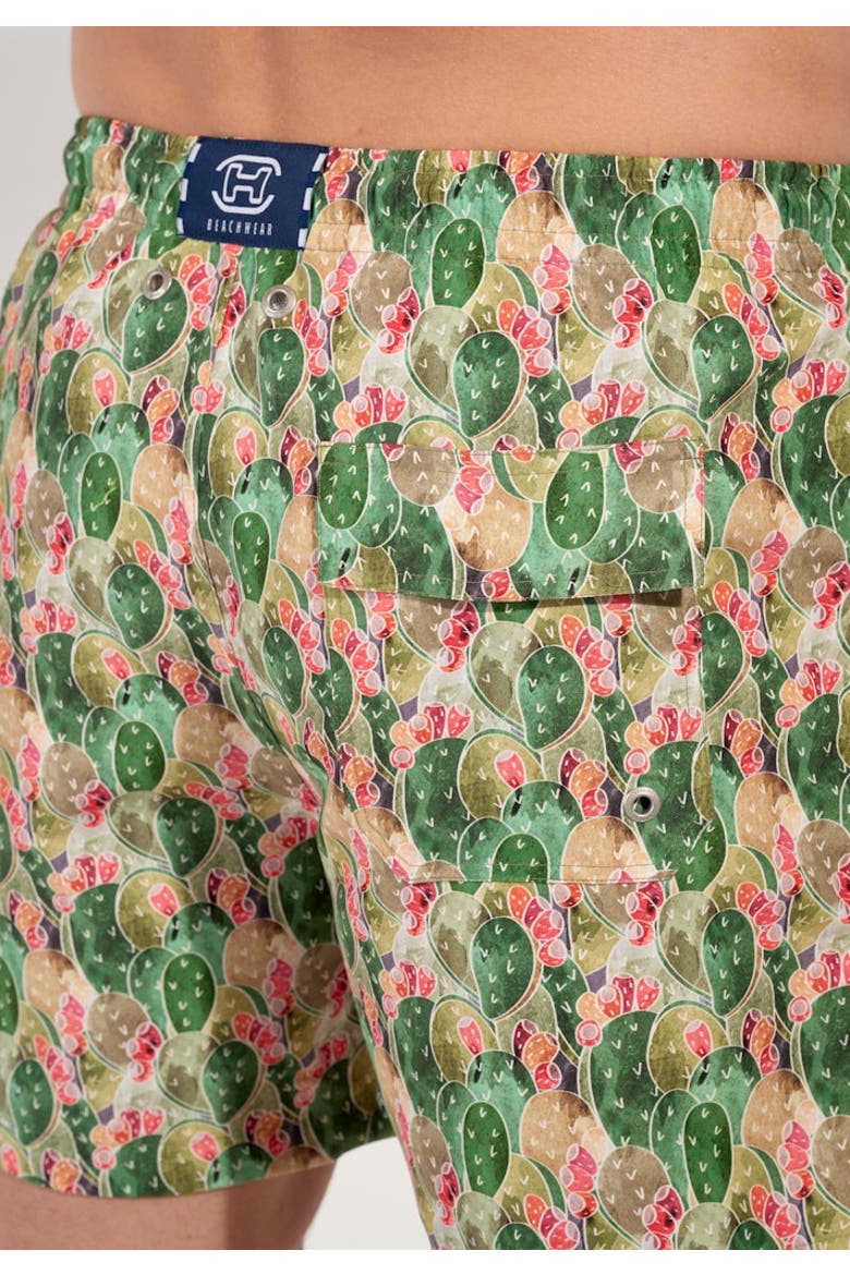 Taormina Beach Boxer, Alternate, color, Green Print