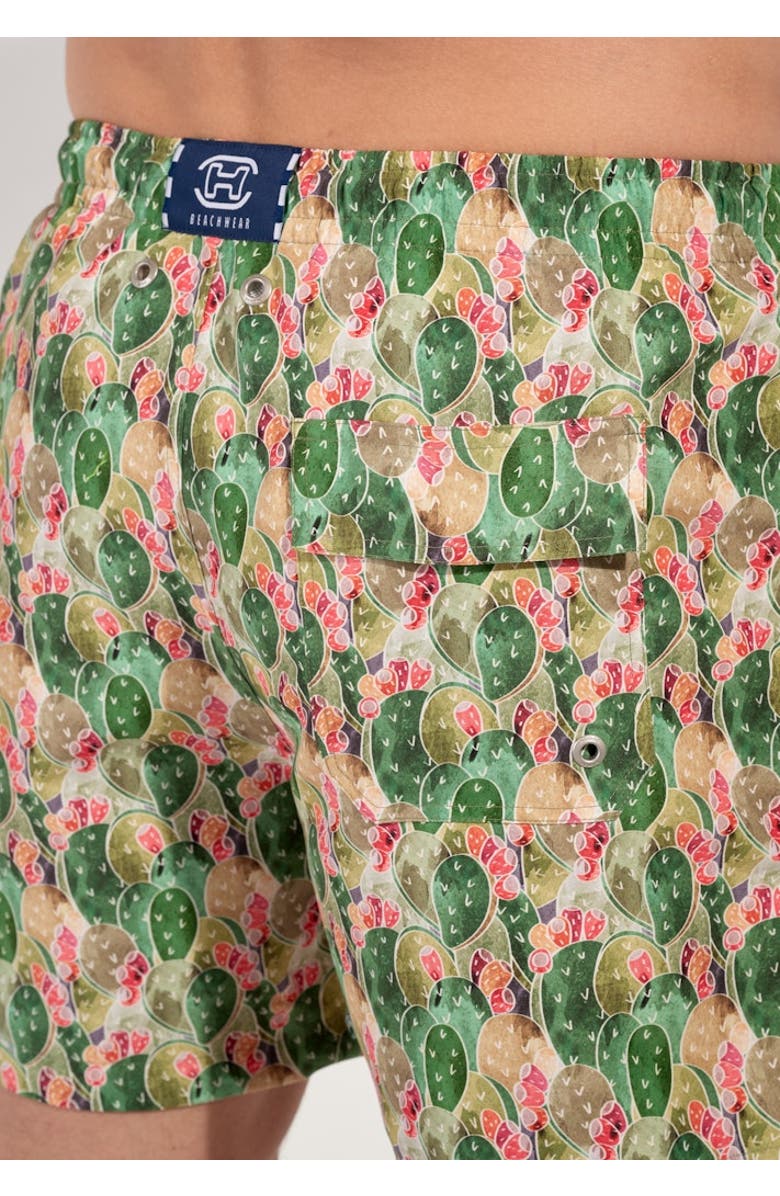 HOM Taormina Beach Boxer, Alternate, color, Green Print