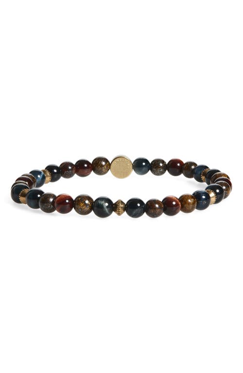 Caputo & Co Beaded Stretch Bracelet In Brown