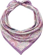 COACH Laurel Floral Script Silk Square Scarf