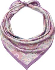COACH Laurel Floral Script Silk Square Scarf