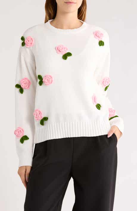 Love By Design Rosie Floral Appliqué Sweater