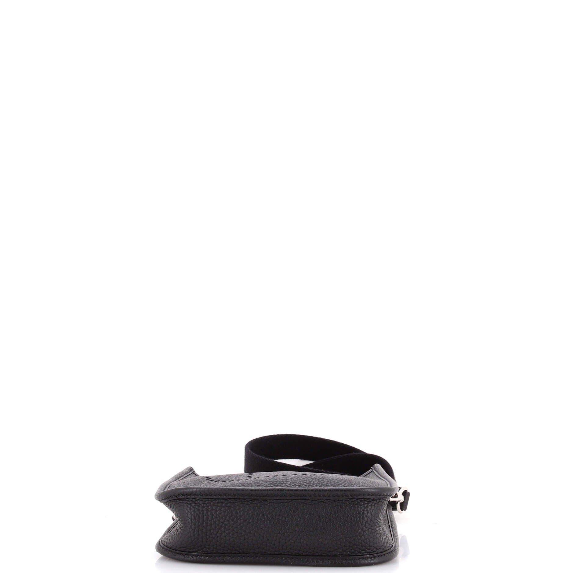 Pre-Owned Hermes Evelyne Bag Gen III Clemence TPM, Alternate, color, Noir