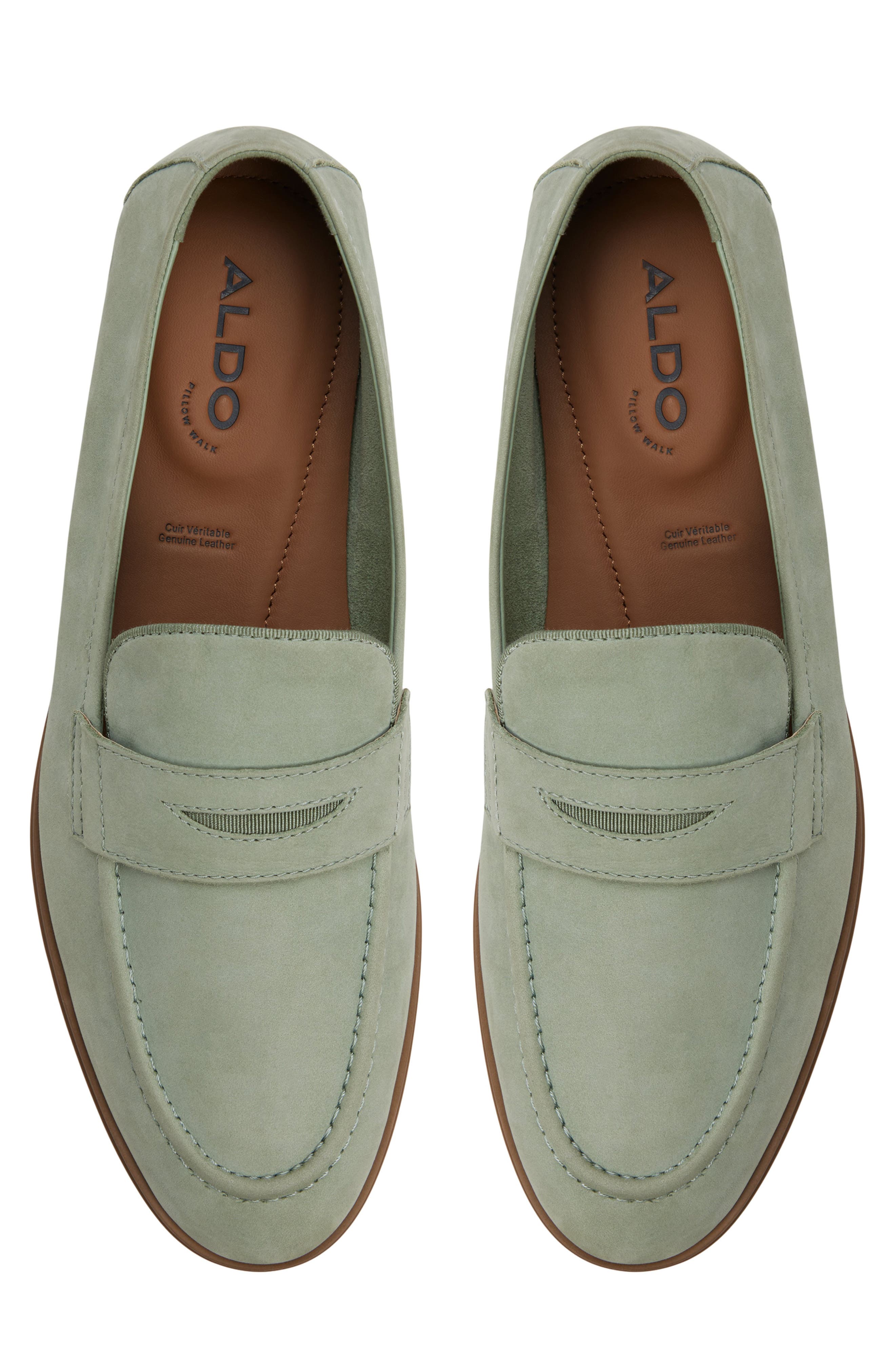 ALDO Journey Penny Loafer, Alternate, color, Light Sage