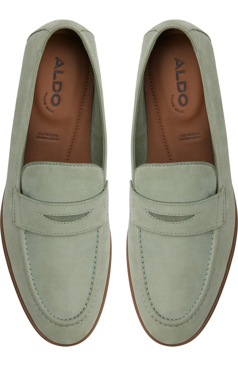 ALDO Journey Penny Loafer, Alternate, color, Light Sage