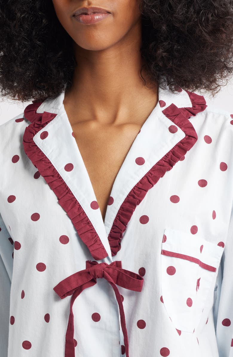 Damson Madder Antonella Polka Dot Pajamas, Alternate, color, Blue