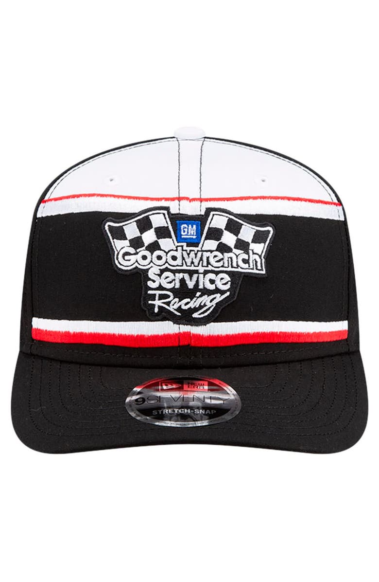 New Era Men's New Era Black/White Dale Earnhardt Goodwrench Service 9SEVENTY Stretch-Snap Hat, Alternate, color,