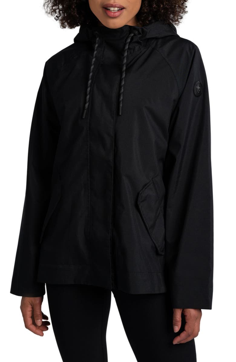 Lole Lachine Waterproof Rain Jacket, Main, color, Black Beauty