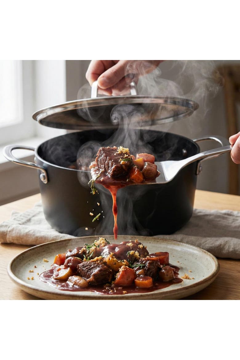 Maestro 8-Piece Ceramic Nonstick Cookware Set - Induction & Oven Safe, Alternate, color, Black
