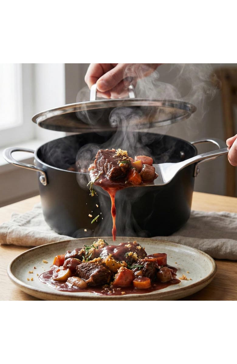 Alva Maestro 7-Piece Healthy Ceramic Nonstick Cookware Set - PFAS-Free, Induction & Oven Safe, Alternate, color, Black