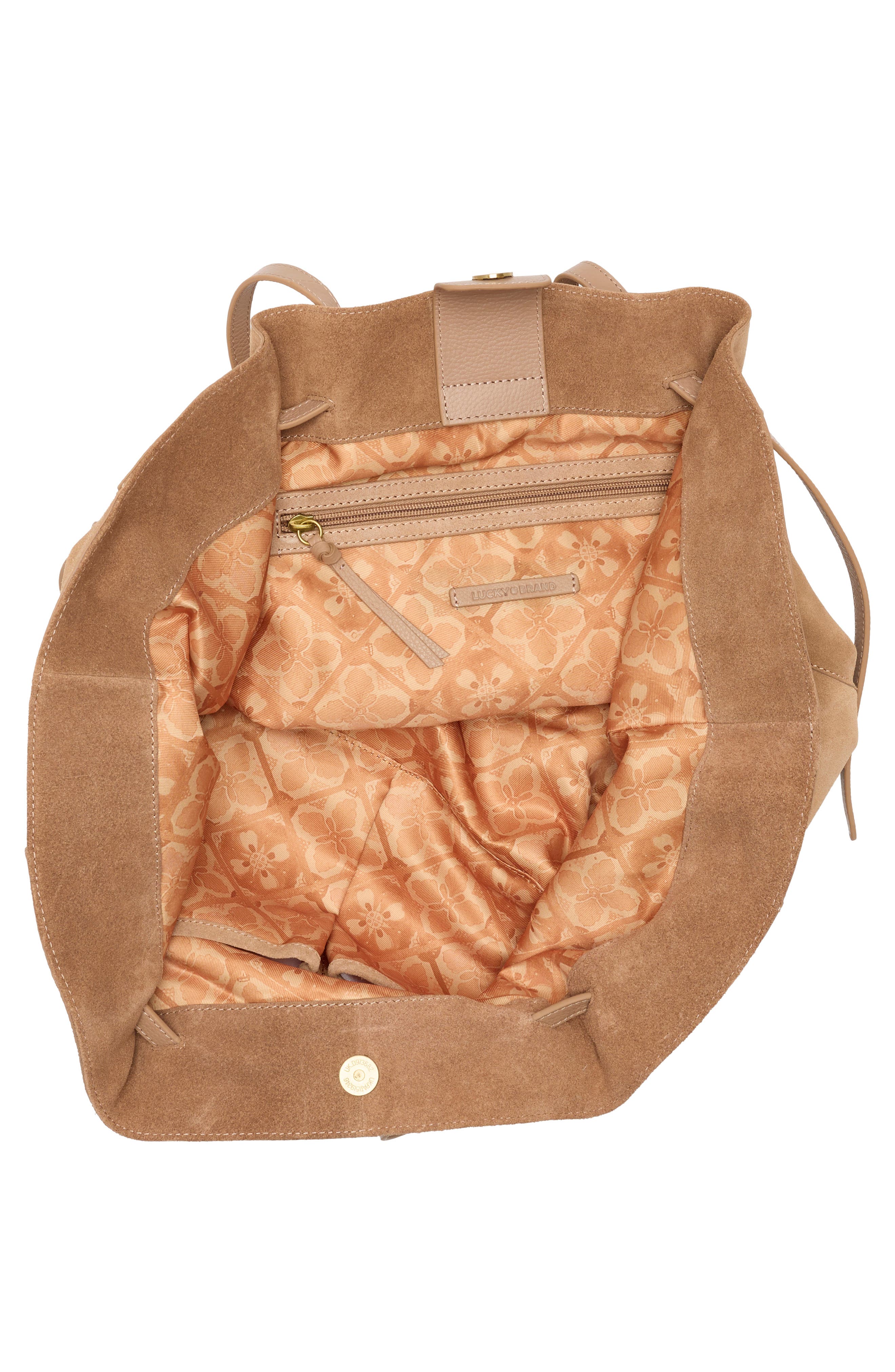 Lucky Brand Ayla Tote Bag, Alternate, color, Tuscanny Suede