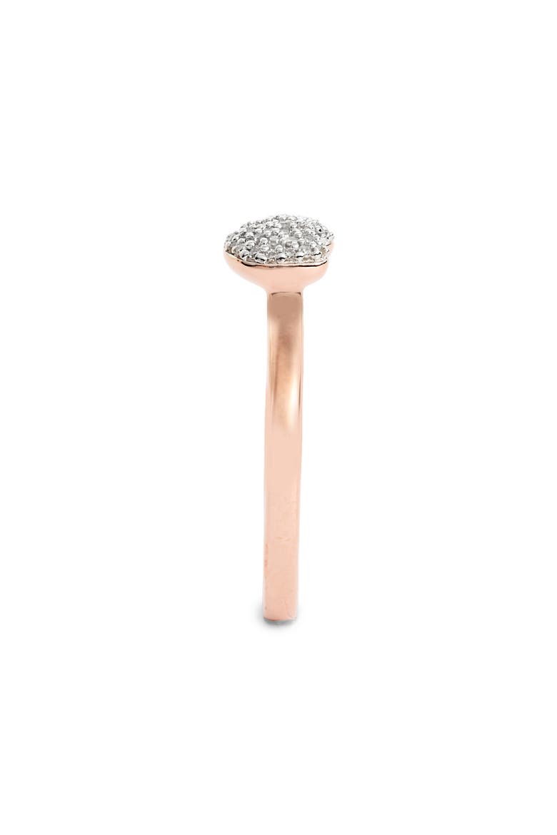 Nura Pavé Diamond Ring, Alternate, color, ROSE GOLD/ DIAMOND