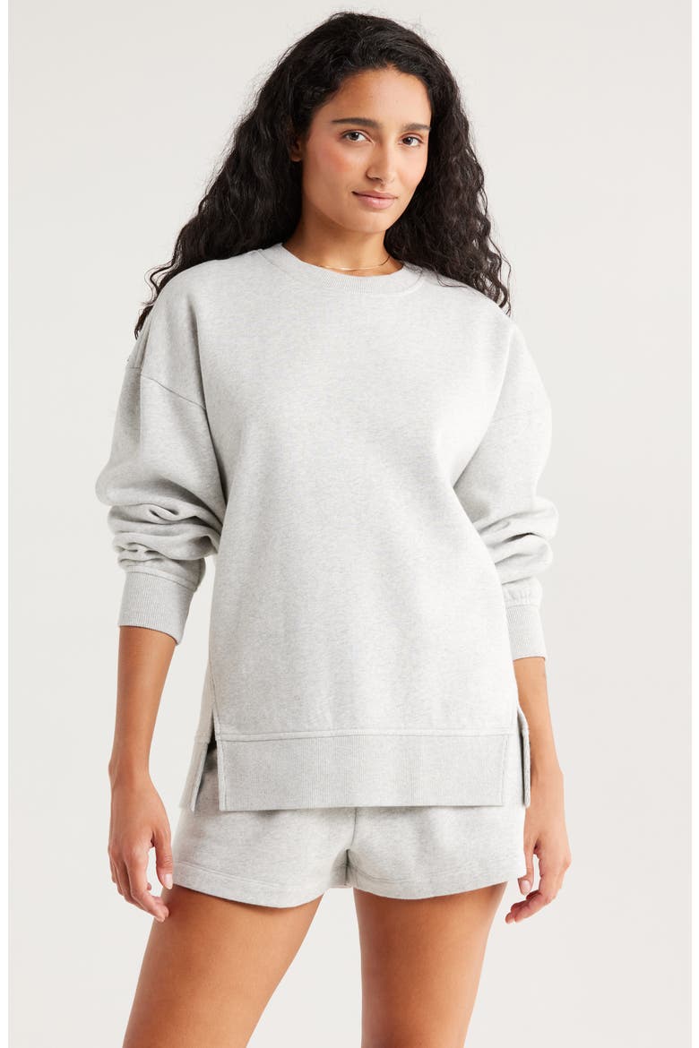 Ultracozy Fleece Relaxed Sweatshirt, Main, color, GREY LIGHT HEATHER