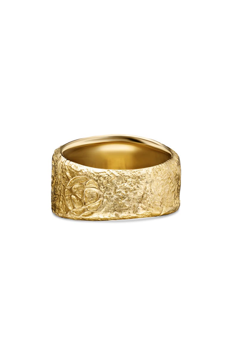 David Yurman Men's Shipwreck Cigar Band Ring in 18K Yellow Gold, 15mm, Alternate, color,