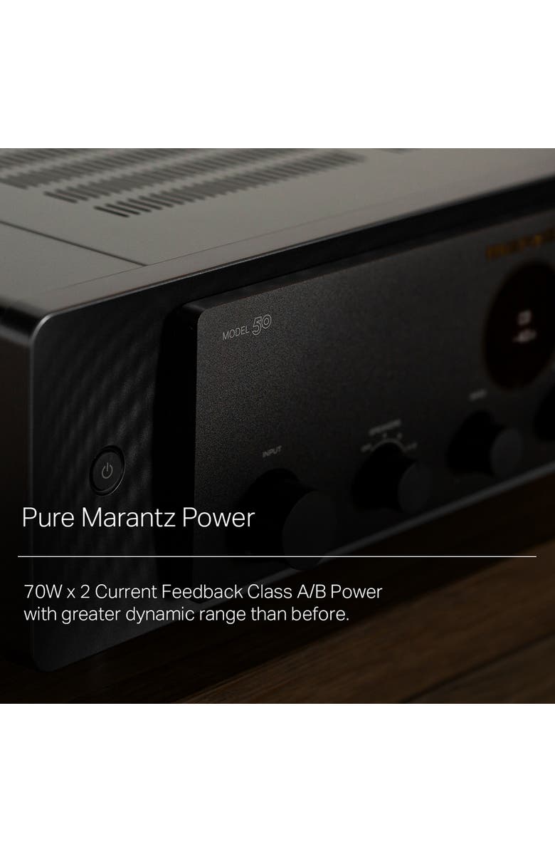 Marantz MODEL 50 Pure Analog Stereo Integrated Amplifier, Alternate, color, Black
