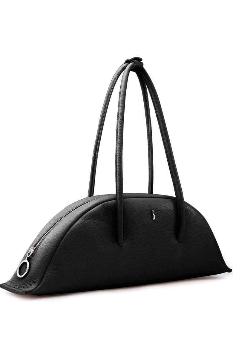 behno Laverne Leather Bowler Bag, Alternate, color, Black