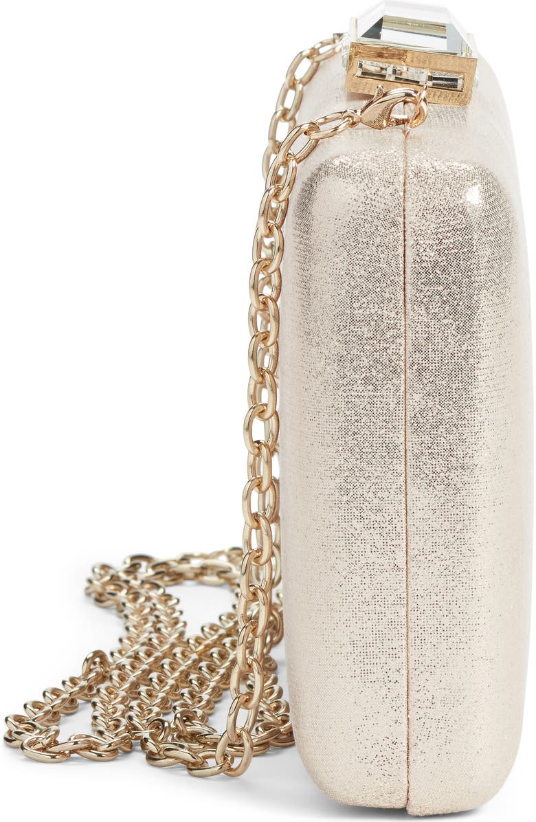 Nordstrom Metallic Box Clutch, Alternate, color,