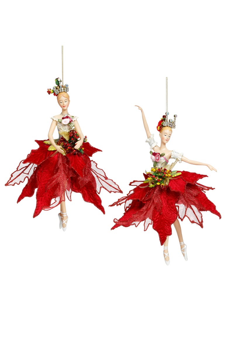Mark Roberts Ballerina Ornament, Red, Set of 2, Main, color, Red