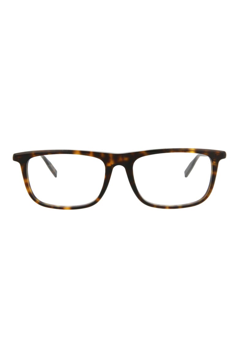 56mm Square Optical Glasses, Main, color, HAVANA TRANSPARENT