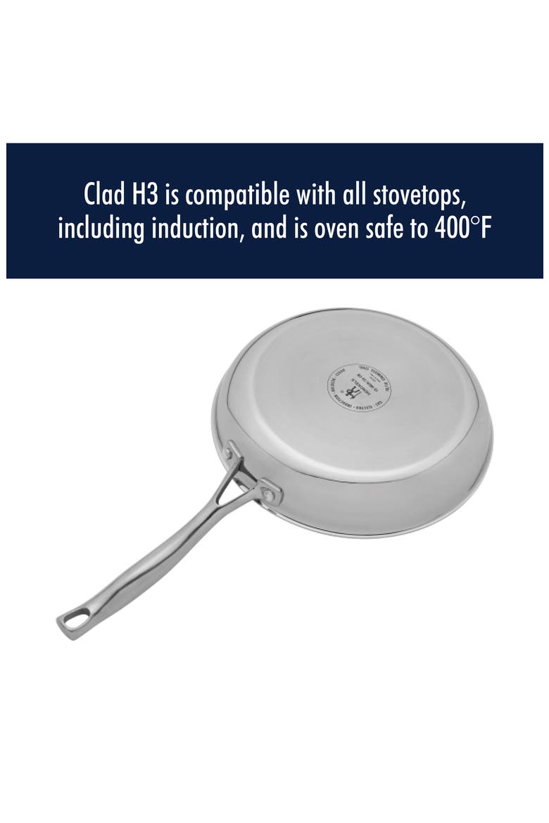 Clad H3 10-Piece Stainless Steel & Ceramic Cooking Set, Alternate, color, SILVER