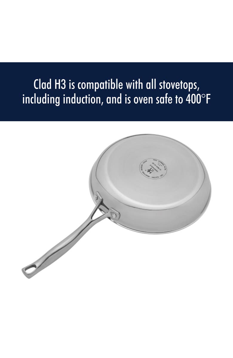 HENCKELS CUTLERY Clad H3 10-Piece Stainless Steel & Ceramic Cooking Set, Alternate, color, Silver