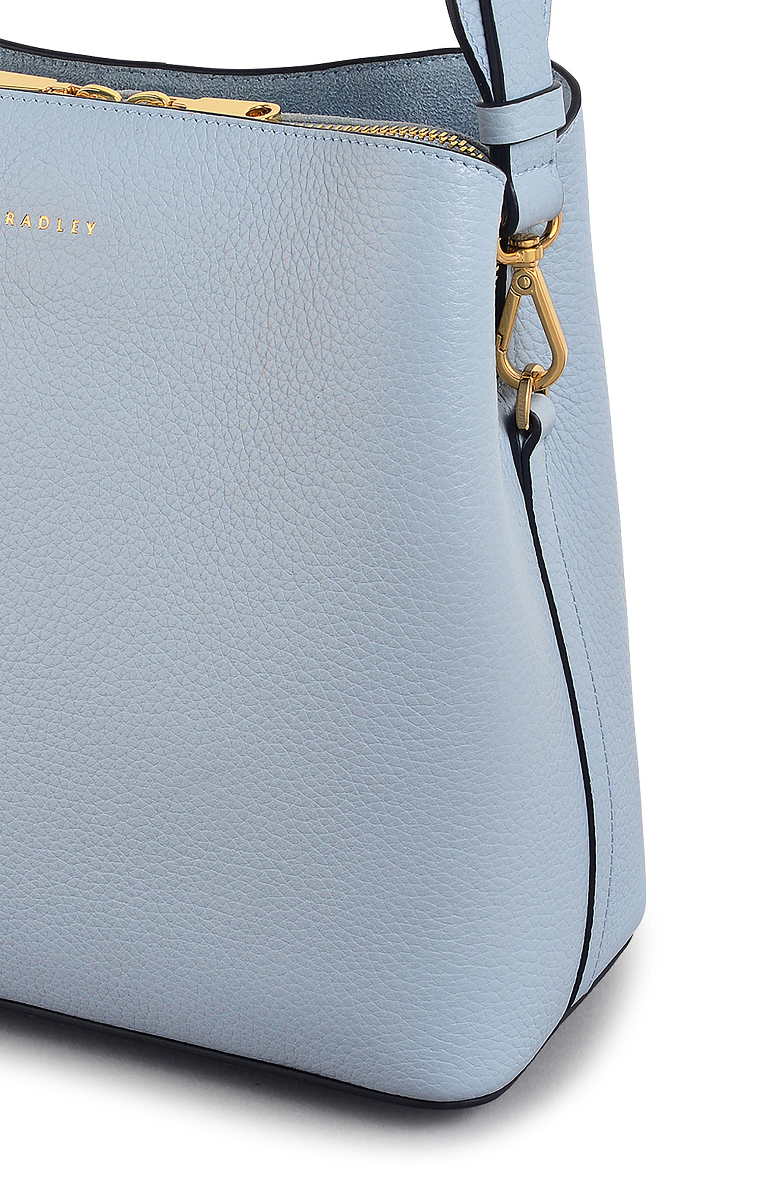 Radley Medium Duke's Place Leather Crossbody Satchel, Alternate, color, Smoke Blue