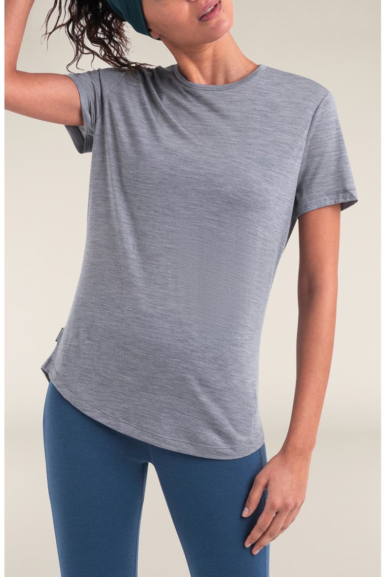 Lyocell & Merino Blend 125 Cool-Lite Sphere T-Shirt, Main, color, METRO HEATHER