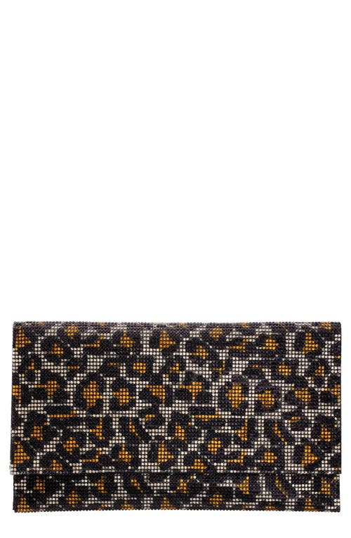 Nina Kimora Clutch In Gold Leopard