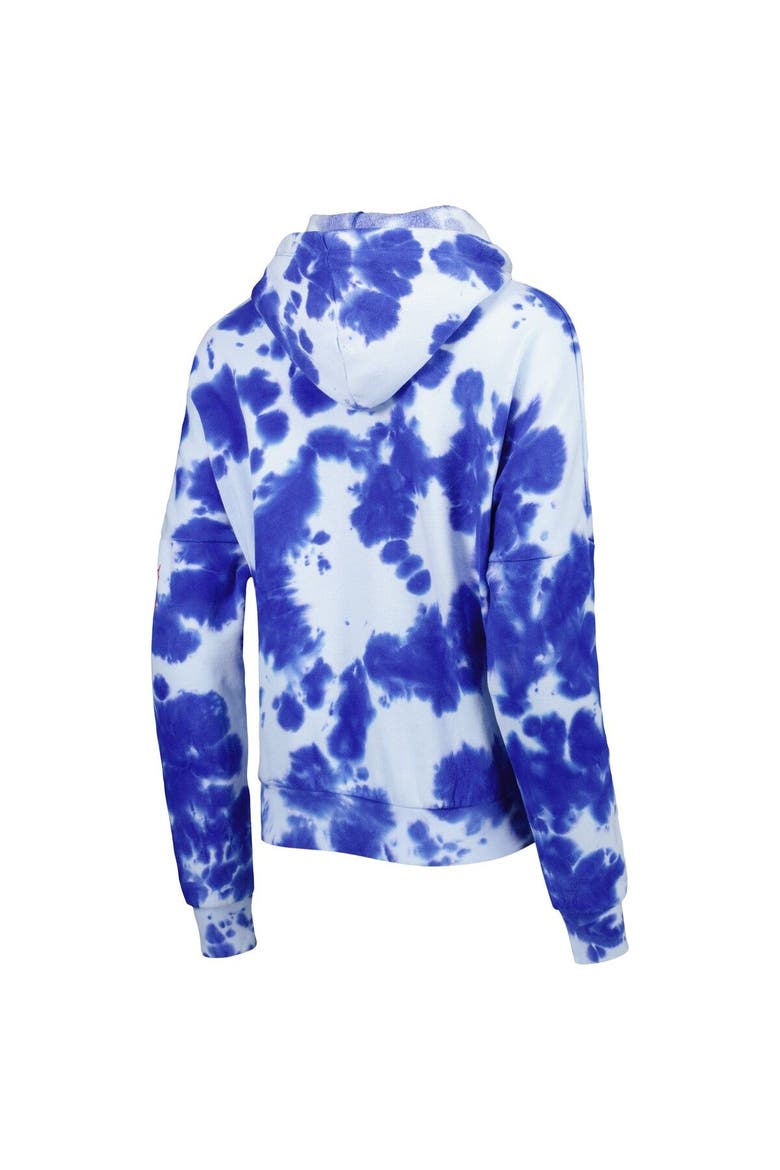 Women's New Era Royal New England Patriots Cloud Dye Fleece Pullover Hoodie, Alternate, color, Royal