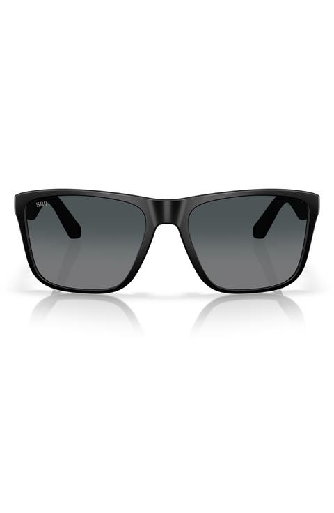 59mm Polarized Rectangular Sunglasses