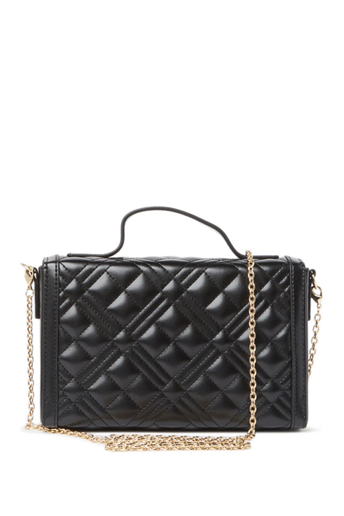 Love Moschino Borsa Quilted Nero Top Handle Crossbody Bag, Alternate, color, 