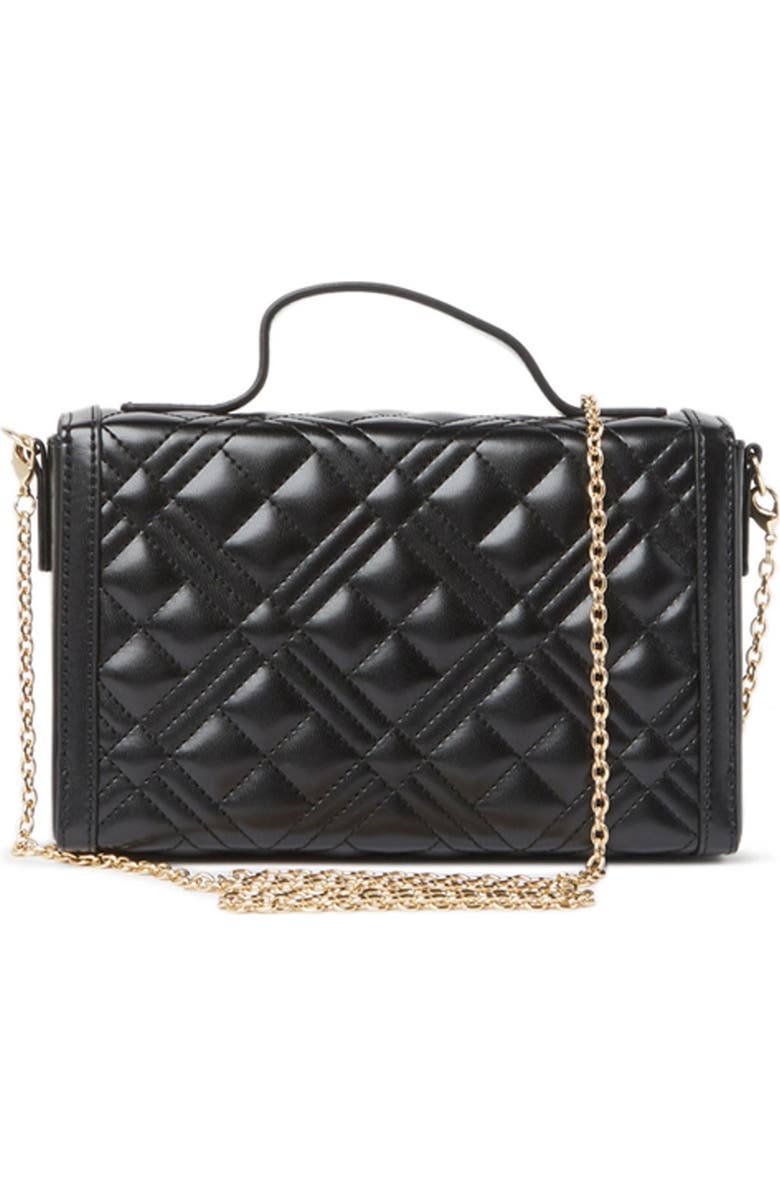 Love Moschino Borsa Quilted Nero Top Handle Crossbody Bag, Alternate, color,