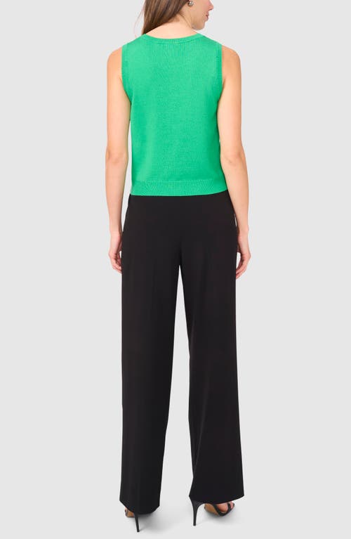 Halogenr Halogen(r) Crewneck Sweater Tank In Vivid Green