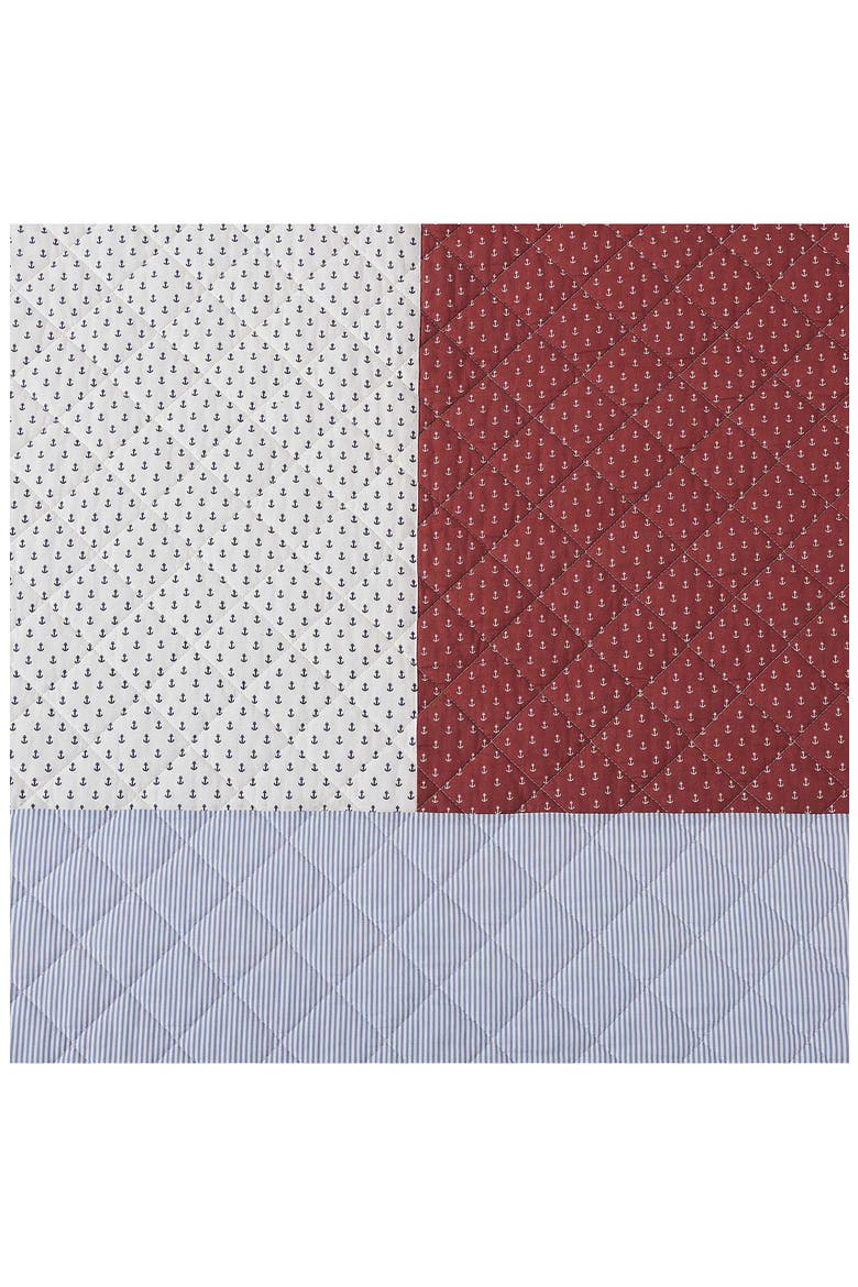 Nautical Anchor Comforter & Shams Set, Alternate, color, WHITE/ RED/ NAVY