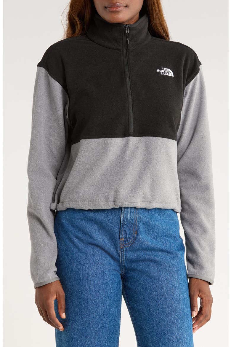 Glacier Polar Fleece Pullover, Alternate, color, TNF MID GREY HEATHER/ BLACK