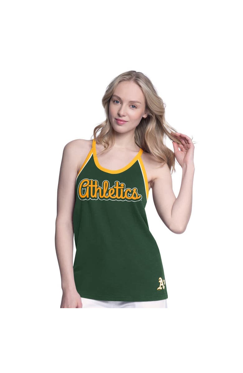 G-III 4HER BY CARL BANKS Women's G-III 4Her by Carl Banks Green Athletics Curveball Racerback Tank Top, Main, color, Green